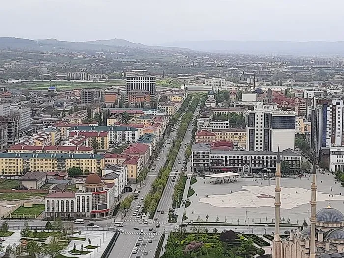 Грозный-сити Вид на город со смотровой площадки